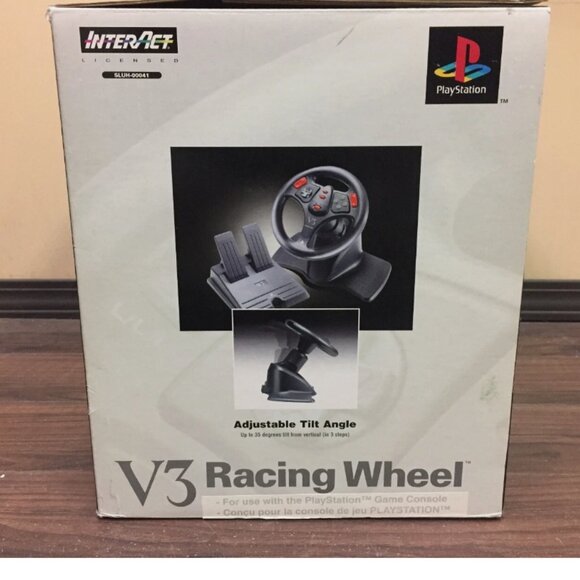 InterAct PlayStation PS1 V3 Racing Wheel + Pedals 741948011184 - Picture 2 of 12